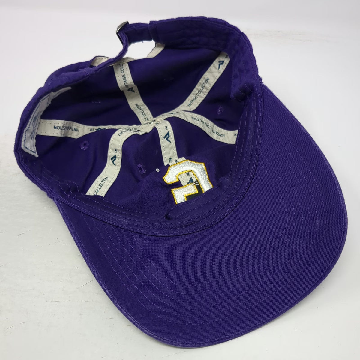 Pacific Headwear Baseball Cap Purple One Size White Yellow G Logo Hat Slideback