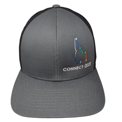 Idaho Connect-2022 Snapback Trucker Hat Gray OSFA Mesh Back Embroidered