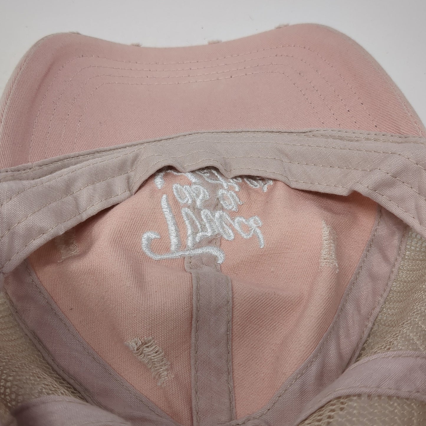 Tired As A Mother Ponytail Baseball Cap Multicolor One Size Distressed Mesh Back