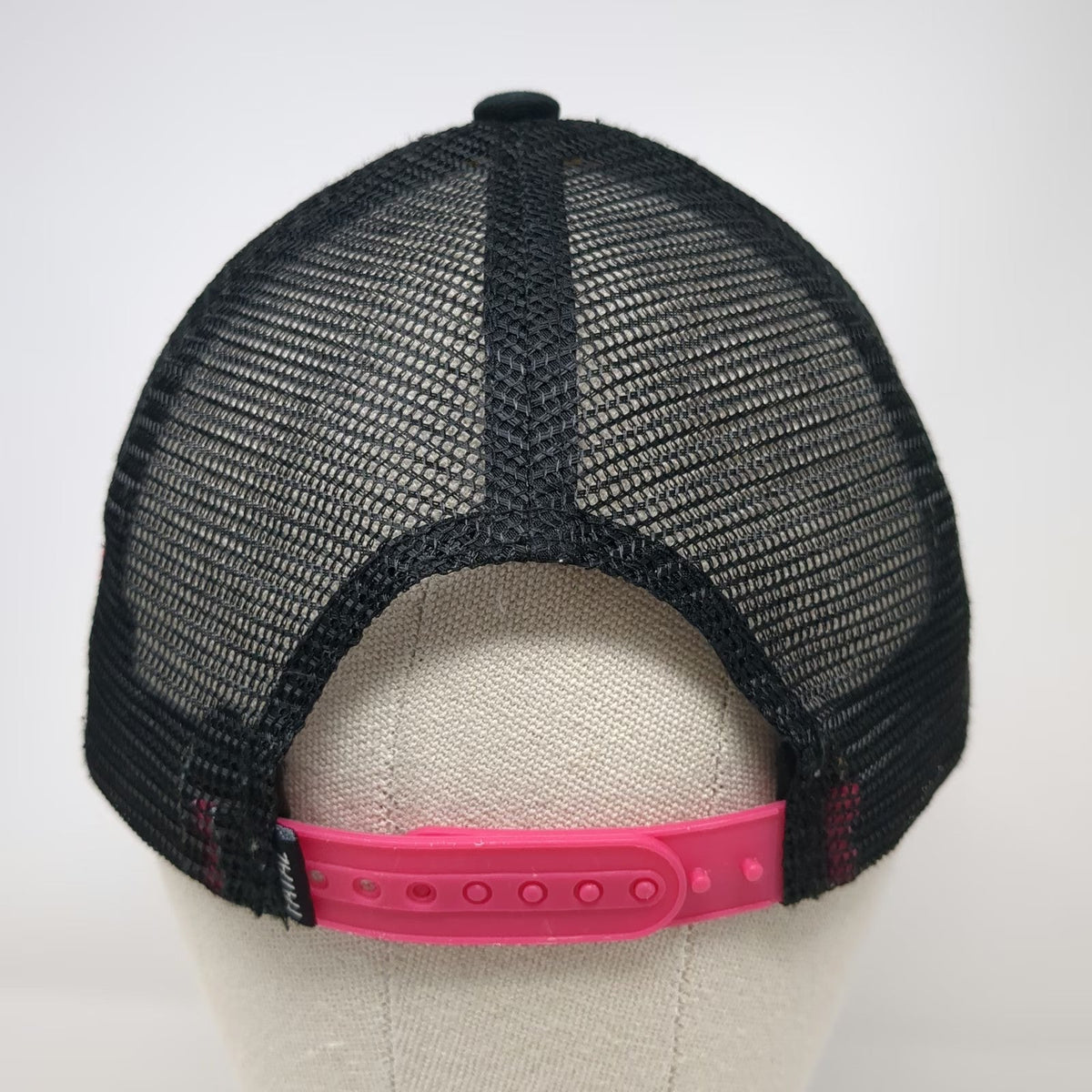 Fatal Trucker Hat Black One Size Skull Pink Bow Lightning Bolts Snapback