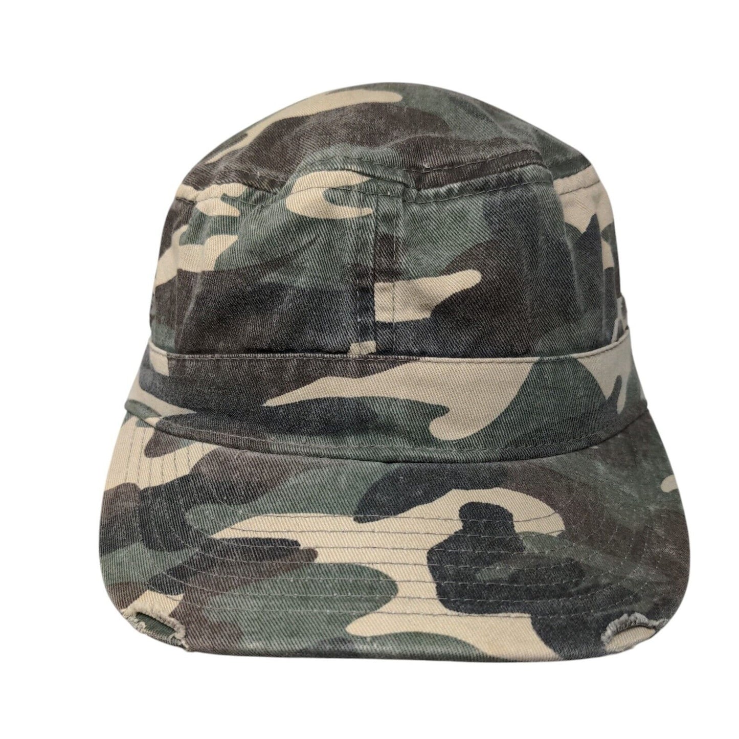 Unbranded Fitted Cadet Army Cap Hat Camouflage One Size Vent Holes Blank
