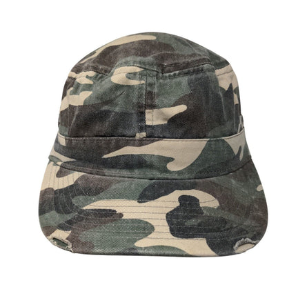 Unbranded Fitted Cadet Army Cap Hat Camouflage One Size Vent Holes Blank