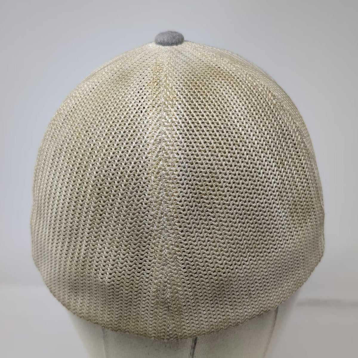 Flexfit Yupoong Baseball Cap Gray One Size Mesh Back Metal Fish Stretch Fit Hat