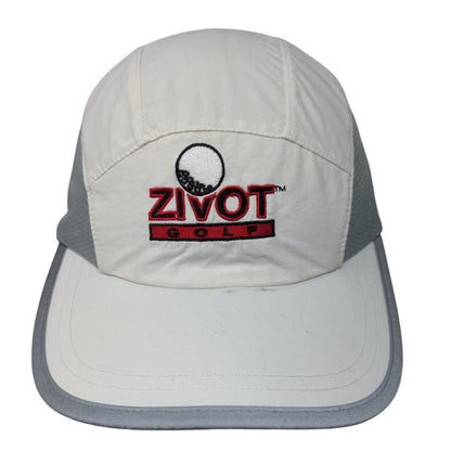 ZIVOT Golf Strapback Hat White OS Adjustable Embroidered Richardson Adventure