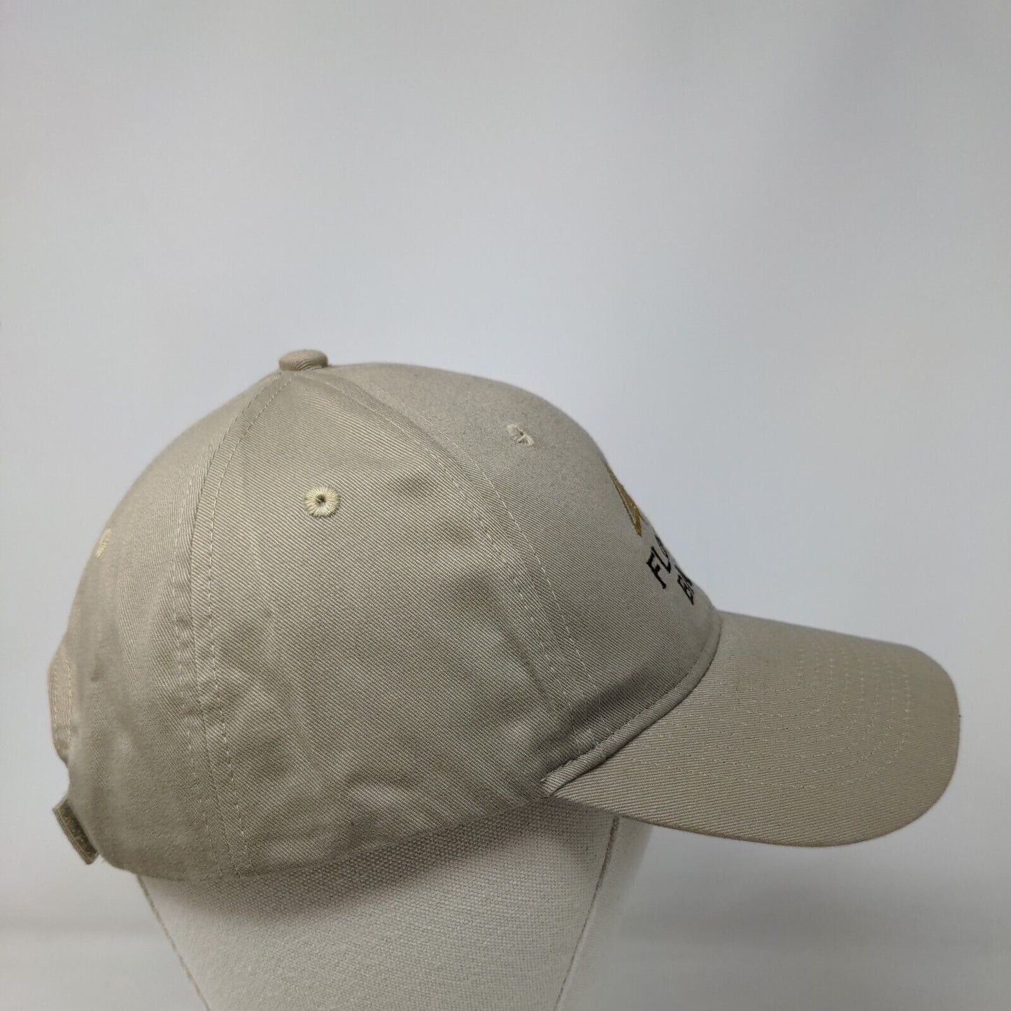 Florida Bank Strapback Hat Tan OSFA Adjustable Embroidered 6 Panel KC