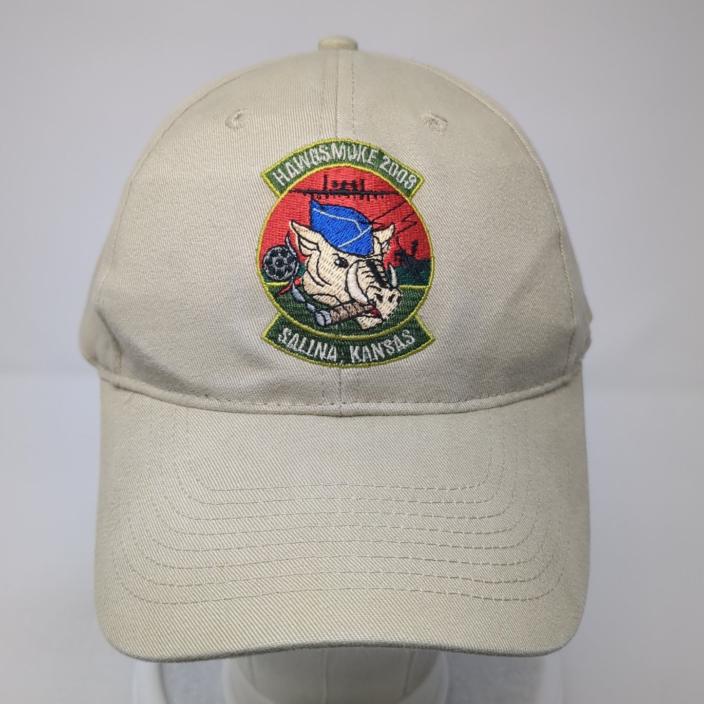 Hawgsmoke 2008 Salina Kansas Baseball Cap Brown One Size Adjustable Embroidered