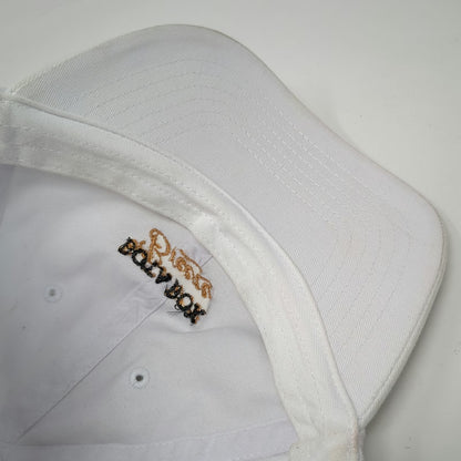 Bota Box Breeze White Baseball Cap One Size Cotton Slideback Adjustable Hat
