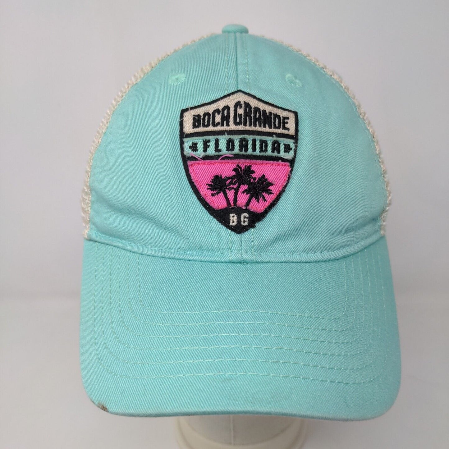 Legacy Women's Snapback Mesh Back Hat Blue Boca Grande Florida Embroidered