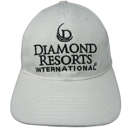 Baseball Cap White One Size Diamond Resorts International Strapback Hat Mesh