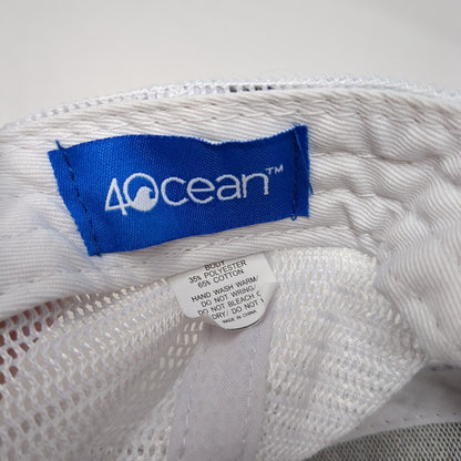 4Ocean Snapback Trucker Hat Blue One Size Adjustable Embroidered Mesh Back