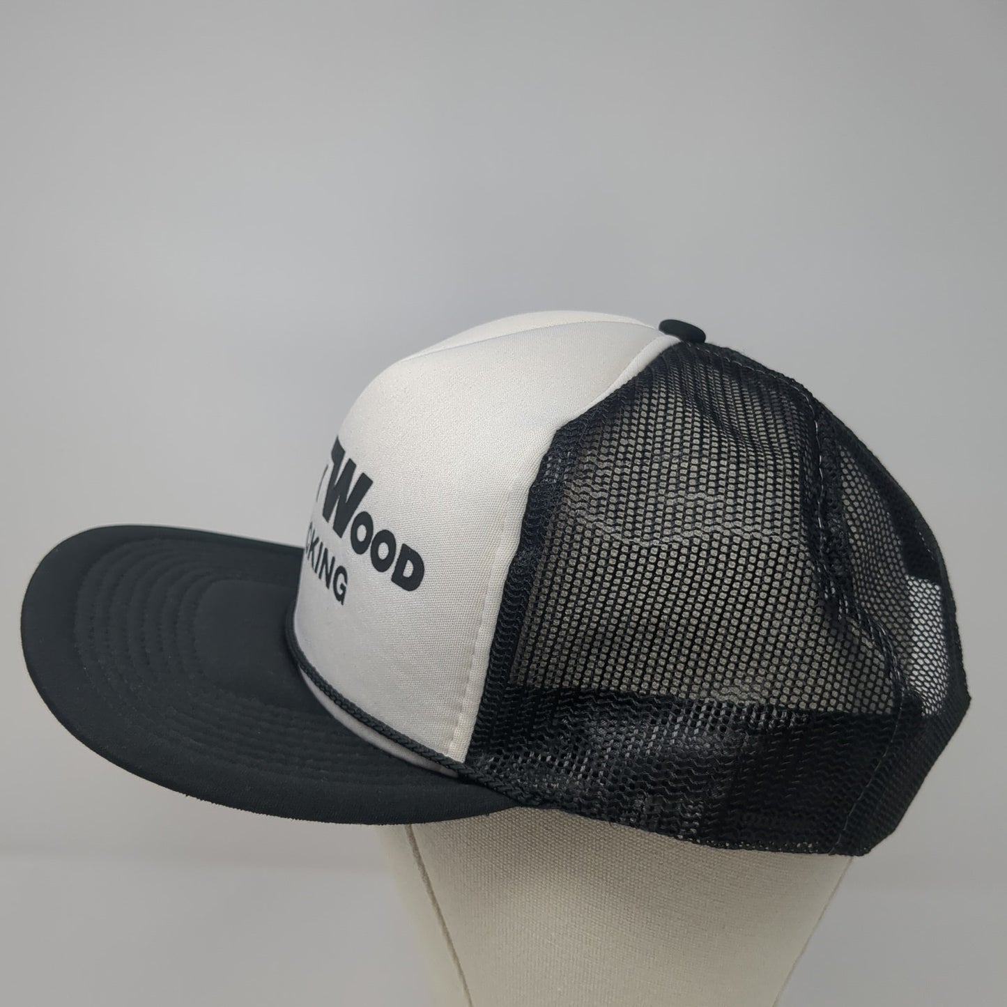 Frank Wood Trucking Snapback Rope Trucker Hat Black One Size Mesh Back