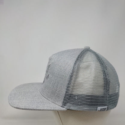 Hyper Threads Snapback Trucker Hat Gray One Size Adjustable Mesh Back 6 Panel