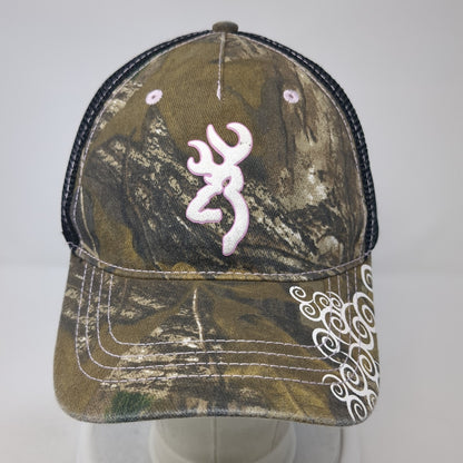 Browning Strapback Baseball Cap Multicolor One Size Adjustable Camo Mesh Back