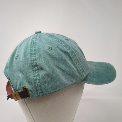 Adams Green Baseball Cap One Size Boston Sports Logo Leather Strap Buckle Hat