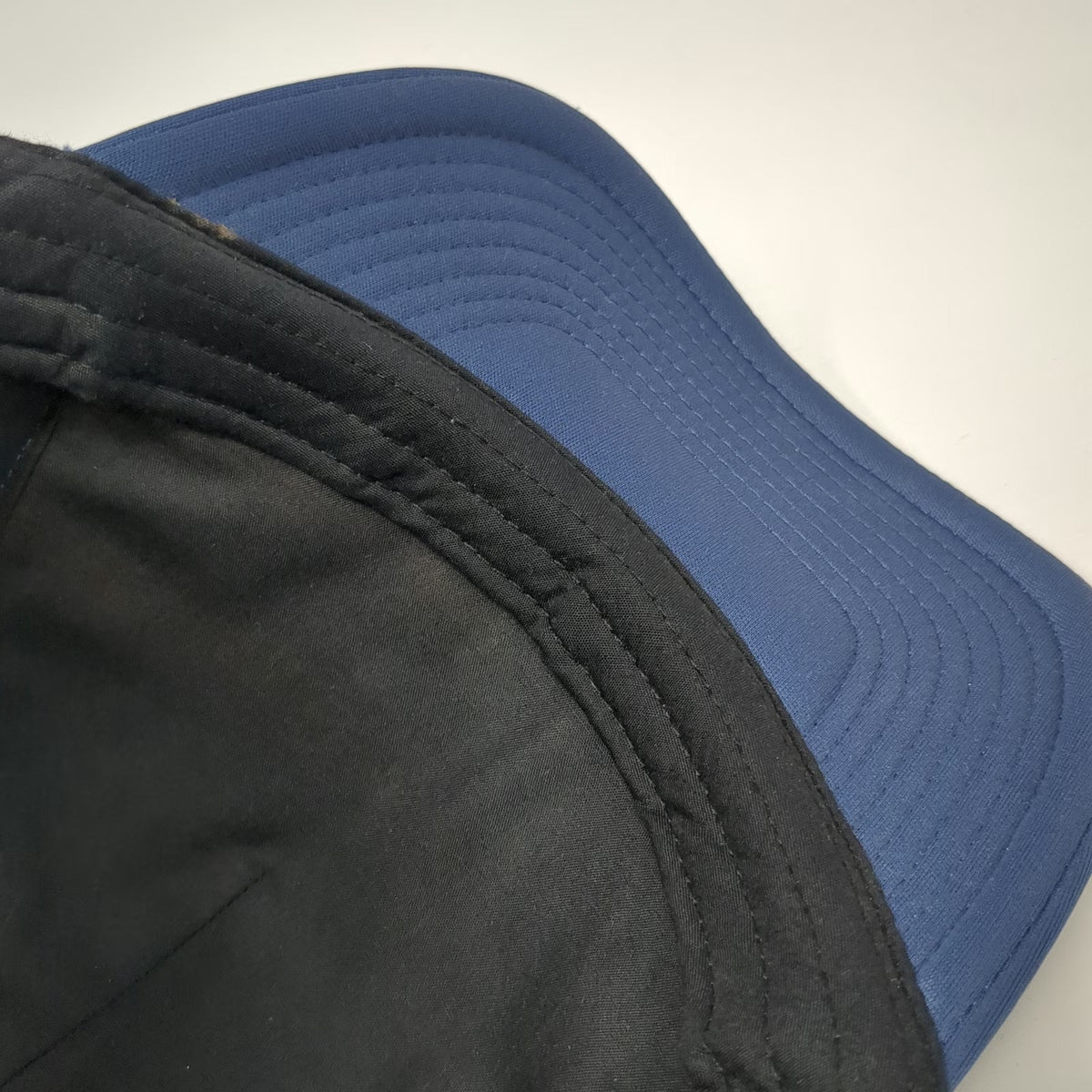 Quiksilver Trucker Hat Blue One Size Striped Mountain Wave Logo Mesh Snapback