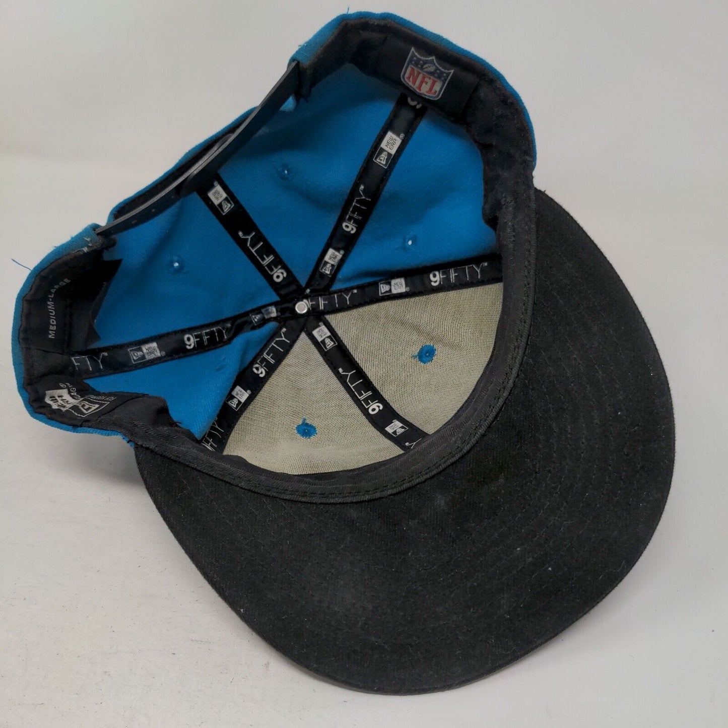 Carolina Panthers Snapback Hat Blue Size M/L Embroidered Logo NFL New Era 9Fifty