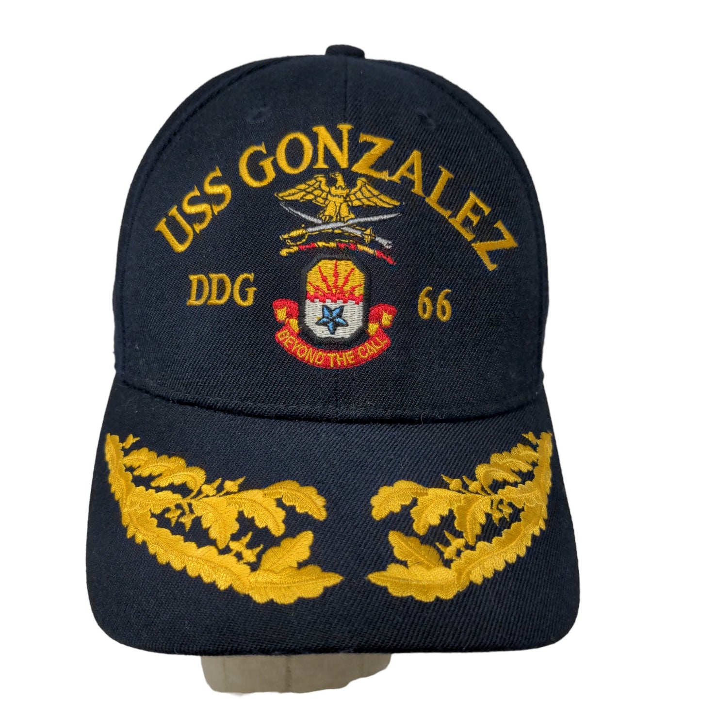 The Corps Men's Snapback Hat Blue Embroidered USS Gonzalez Dog 66 Scrambled Eggs