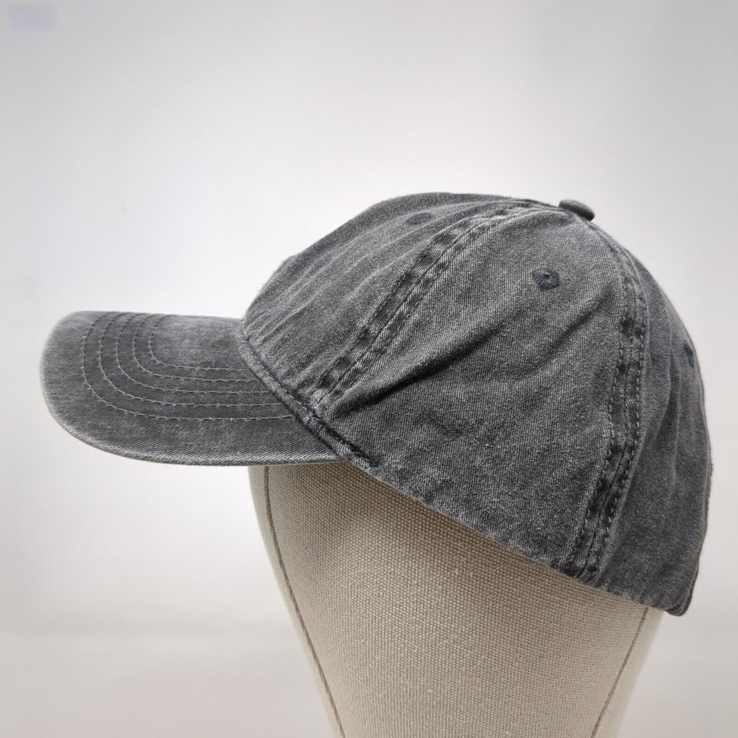 Unbranded Slideback Hat Gray One Size Adjustable Blank Solid 6 Panel