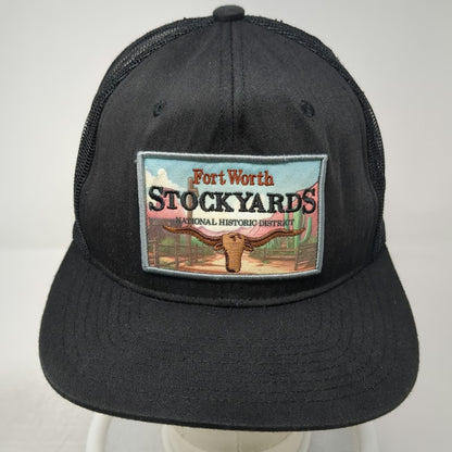 Hat Republic Trucker Hat Black One Size Fort Worth Stockyards Longhorn Snapback