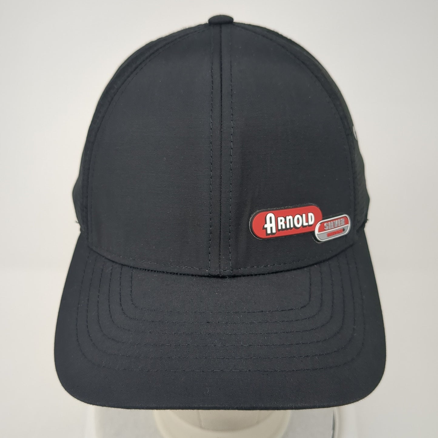 Arnold Silver Fitted Hat Black XL Solid Vent Holes Richardson Outdoor