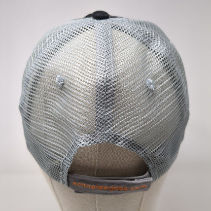 Schneider Strapback Trucker Hat Black OSFA Mesh Back Embroidered