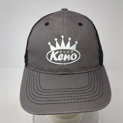 Club Keno Snapback Mesh Back Trucker Hat Gray One Size Adjustable