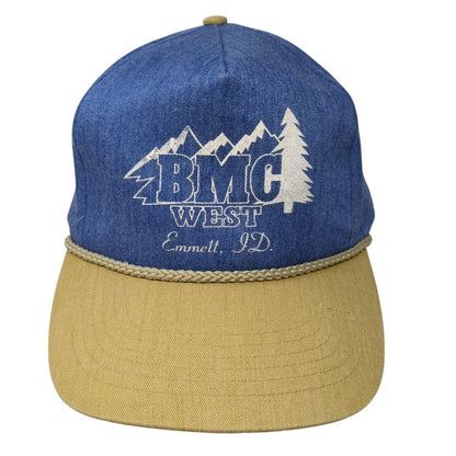 BMC West Emmet ID Snapback Hat Multicolor One Size Adjustable Vented Holes Rope