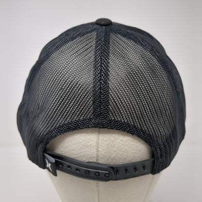 Hurley Snapback Trucker Hat Black OS Adjustable Mesh Back Classics Yupoong