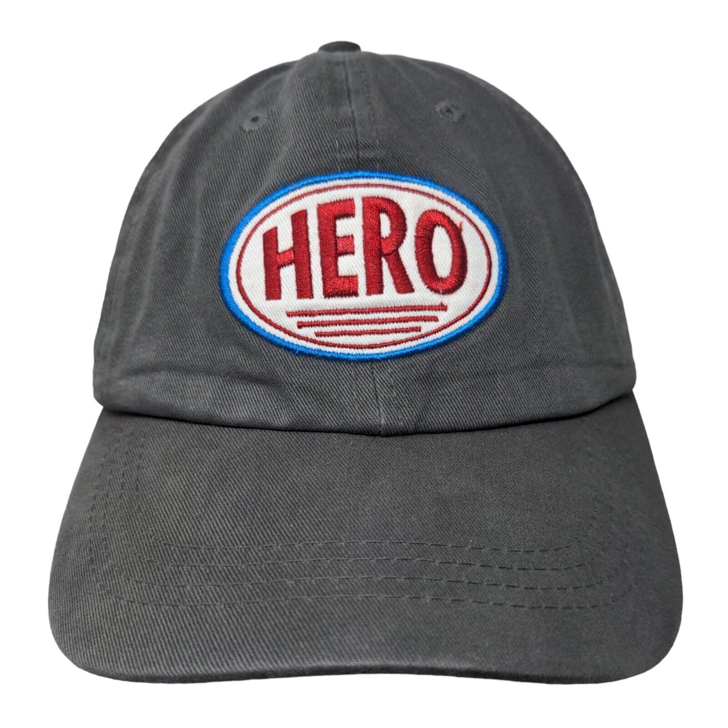 Hero I Am One Blood Slideback Hat Gray One Size Embroidered Adjustable
