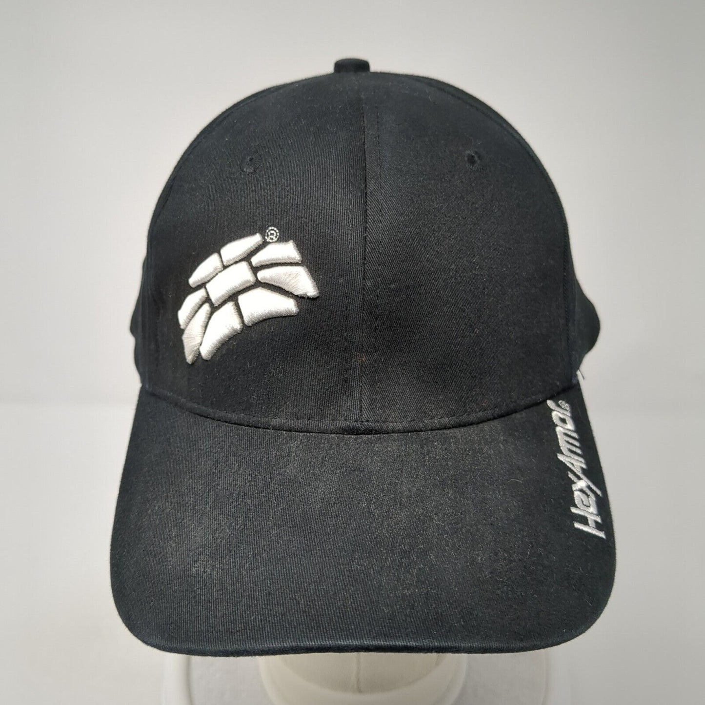 Hex Armor Fitted Hat Black L/XL Lightweight Embroidered Vented Holes 6 Panel