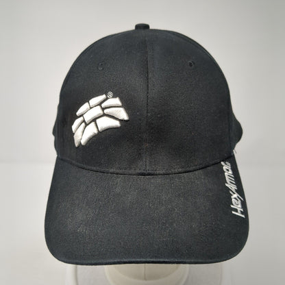 Hex Armor Fitted Hat Black L/XL Lightweight Embroidered Vented Holes 6 Panel