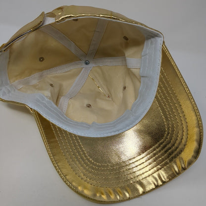 Unbranded Strapback Hat Yellow One Size Adjustable Metallic Blank