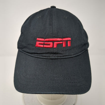 ESPN Slideback Hat Black One Size Adjustable Embroidered Pacific Headwear