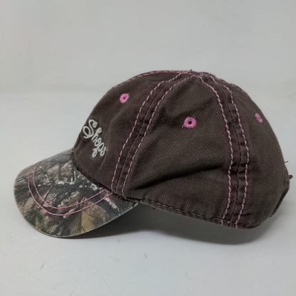 Bass Pro Shops Girls Toddler Strapback Hat Multicolor Camo Embroidered Logo