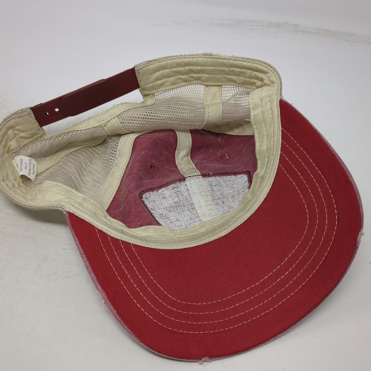 Tractor Supply Co. Trucker Hat Red One Size Snapback Mesh Distressed Patch