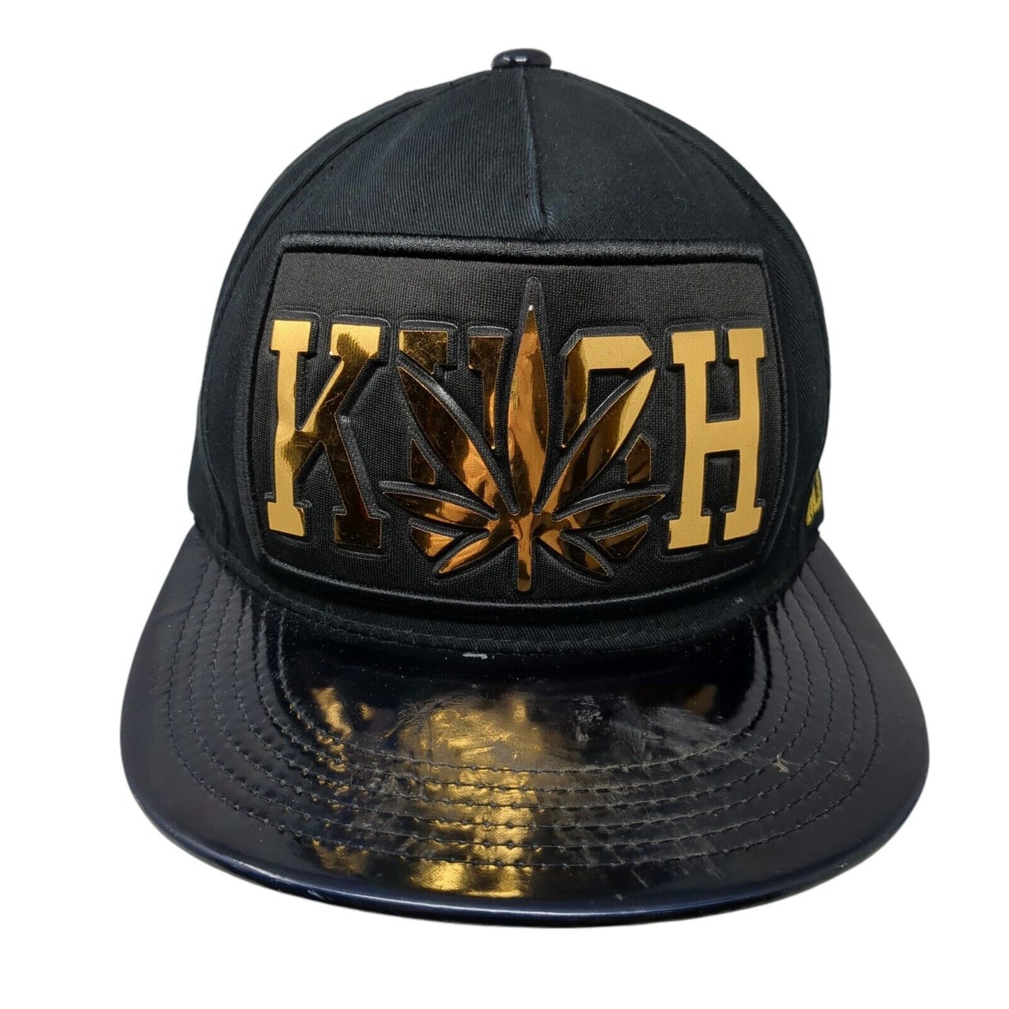 Kush Marijuana Snapback Hat Black One Size Adjustable Embroidered 4350 District