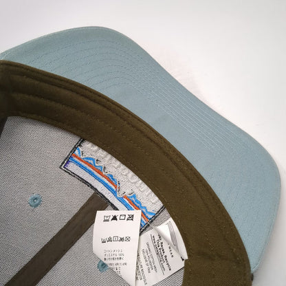 Patagonia Trucker Hat Blue Brown One Size Fitz Roy Mountain Logo Mesh Snapback