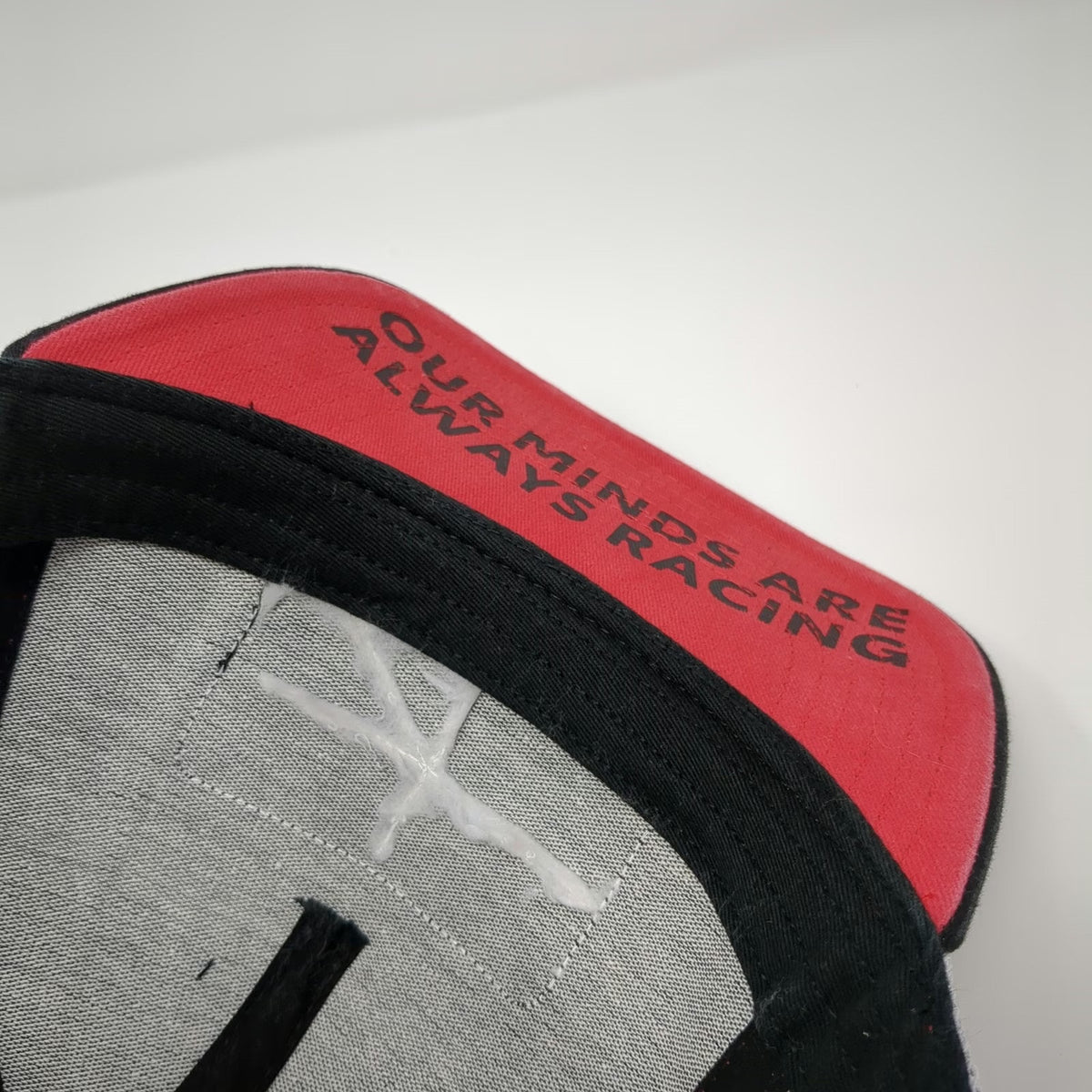 Toyota Trucker Hat Black One Size TRD Patch Red Stitching Graphic Underbrim