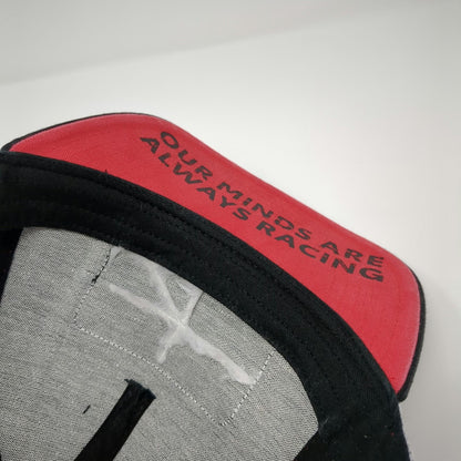 Toyota Trucker Hat Black One Size TRD Patch Red Stitching Graphic Underbrim