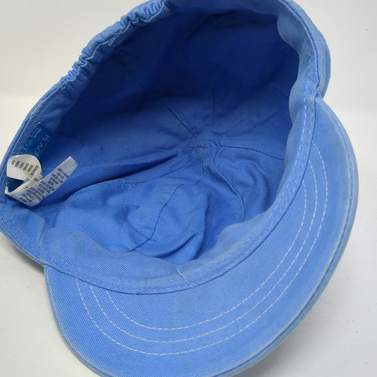 The Children's Place Blue Army Cap One Size Embroidered Hearts Rhinestones Hat