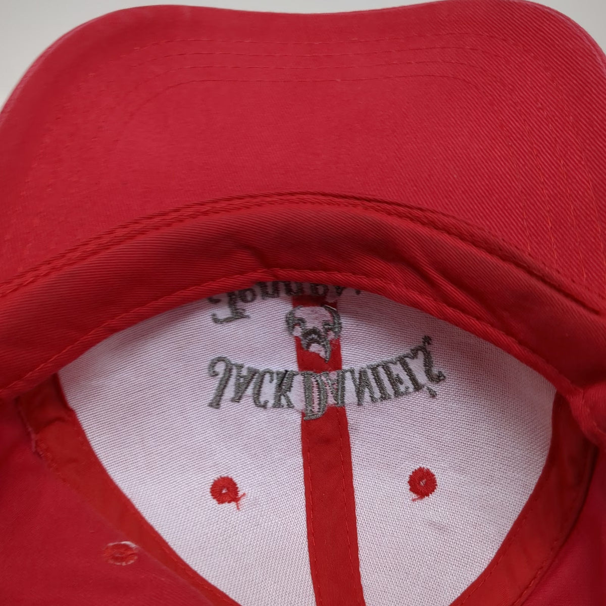 Jack Daniels Baseball Cap Red One Size Tennessee Fire Adjustable Slideback Hat