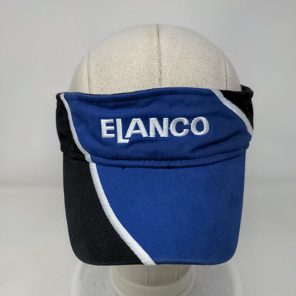 Elanco Strapback Visor Hat Multi OSFA Embroidered Colorblock Adjustable