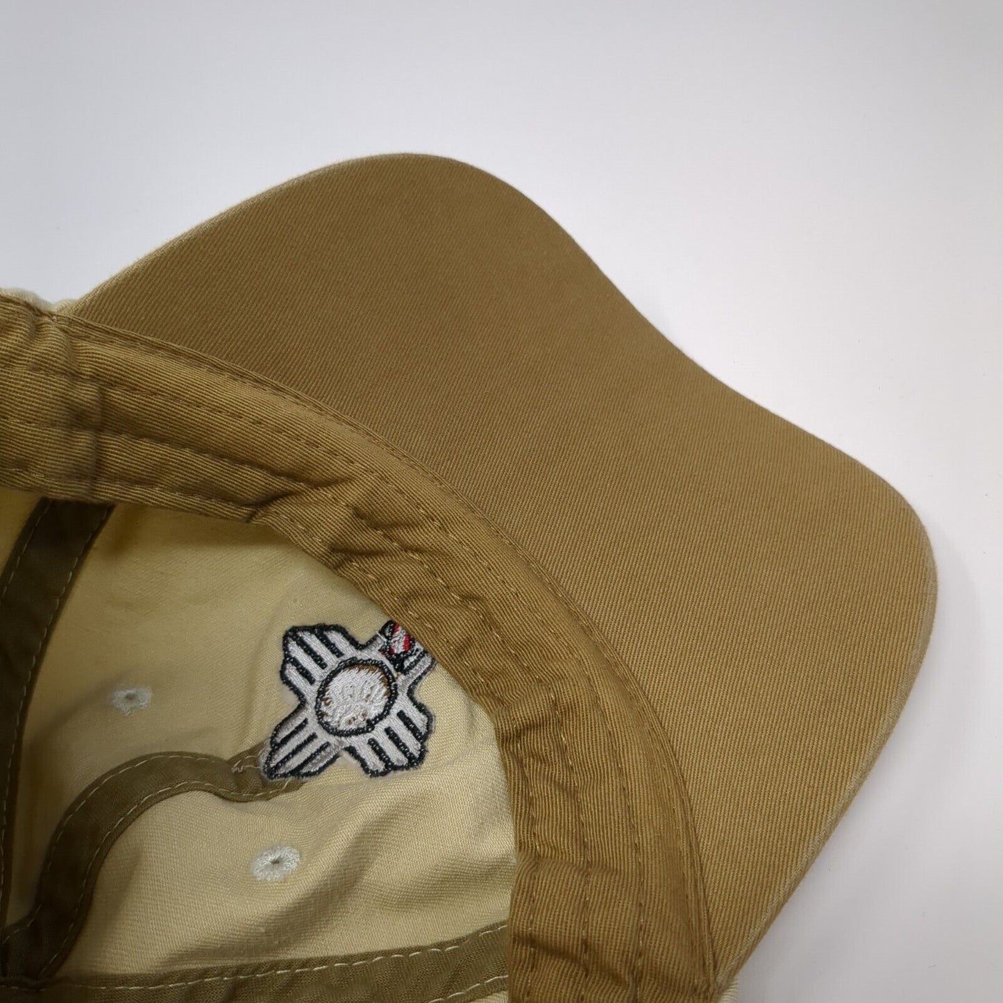 New Mexico Slideback Hat Tan One Size Adjustable Embroidered Polar