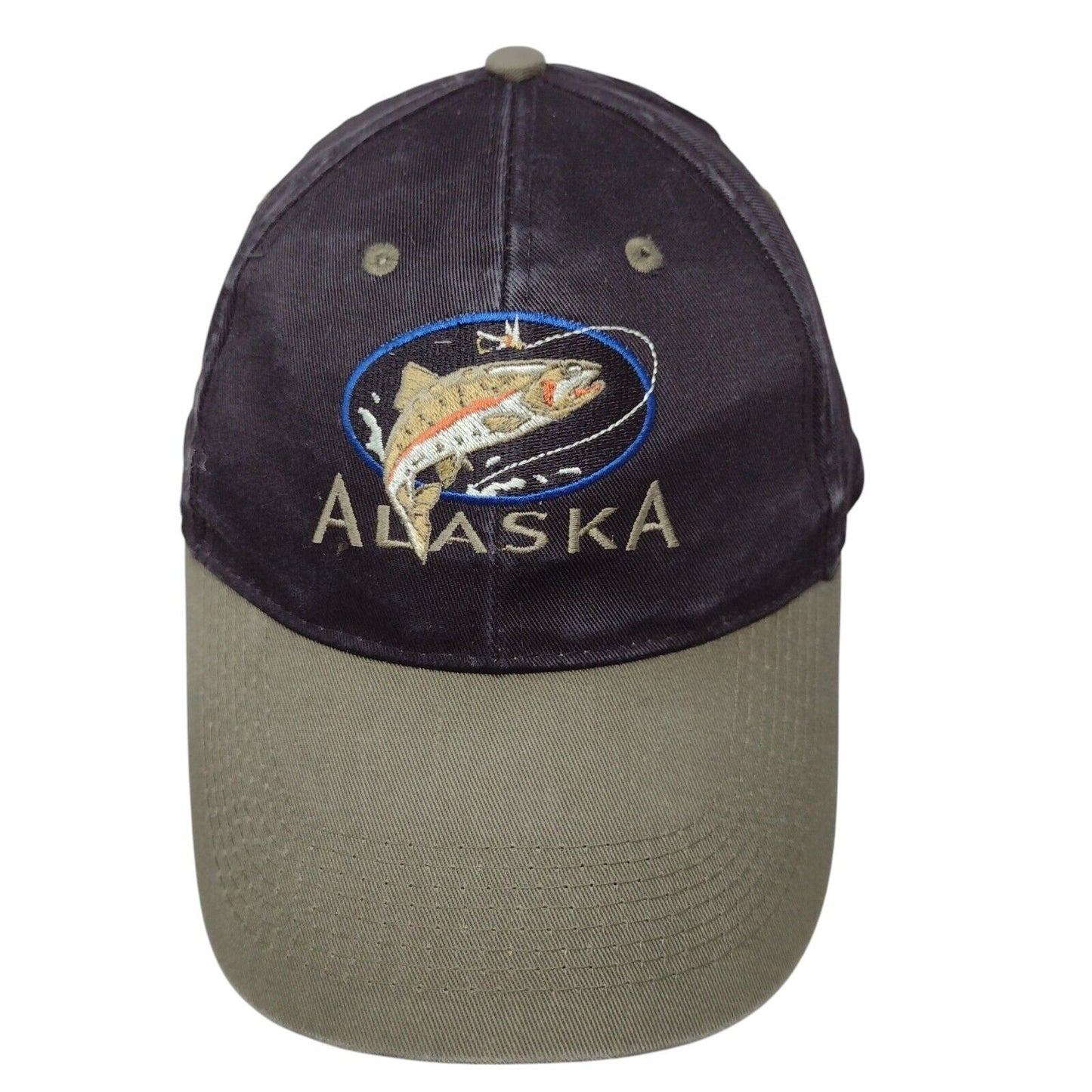 Alaska Snapback Hat Multi OSFA Embroidered Fish Colorblock 6 Panel