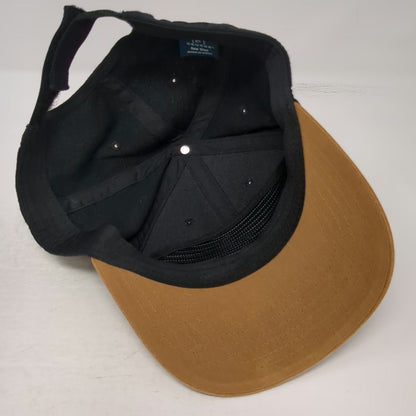 George Baseball Cap Black Brown One Size Two Tone Metal Hammer Pickaxe Rivet Hat