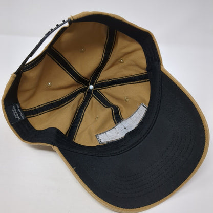 Scheels Snapback Hat Brown One Size Adjustable Embroidered Vented Holes 6 Panel