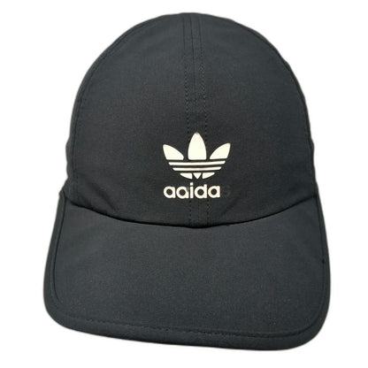 Adidas Baseball Cap Black One Size Trefoil Logo 3-Stripes Strapback Hat