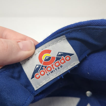 Colorado Snapback Hat Blue One Size Adjustable Embroidered Patriotic 6 Panel