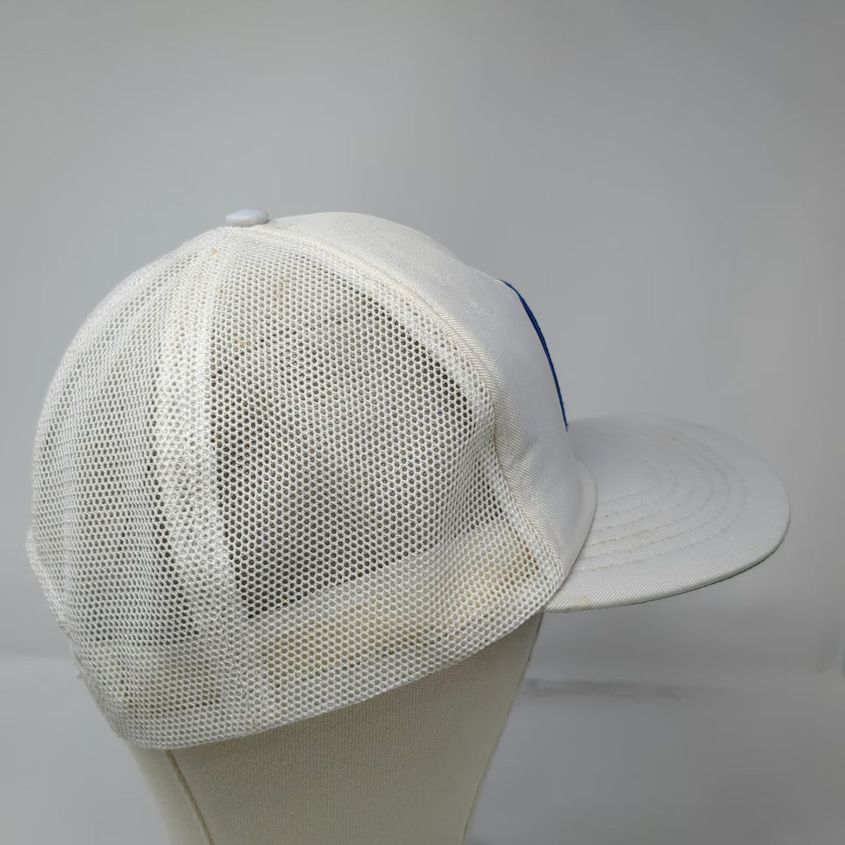 Mercedes Benz Patch White Trucker Hat Snapback Mesh Green Underbrim Cap Vintage