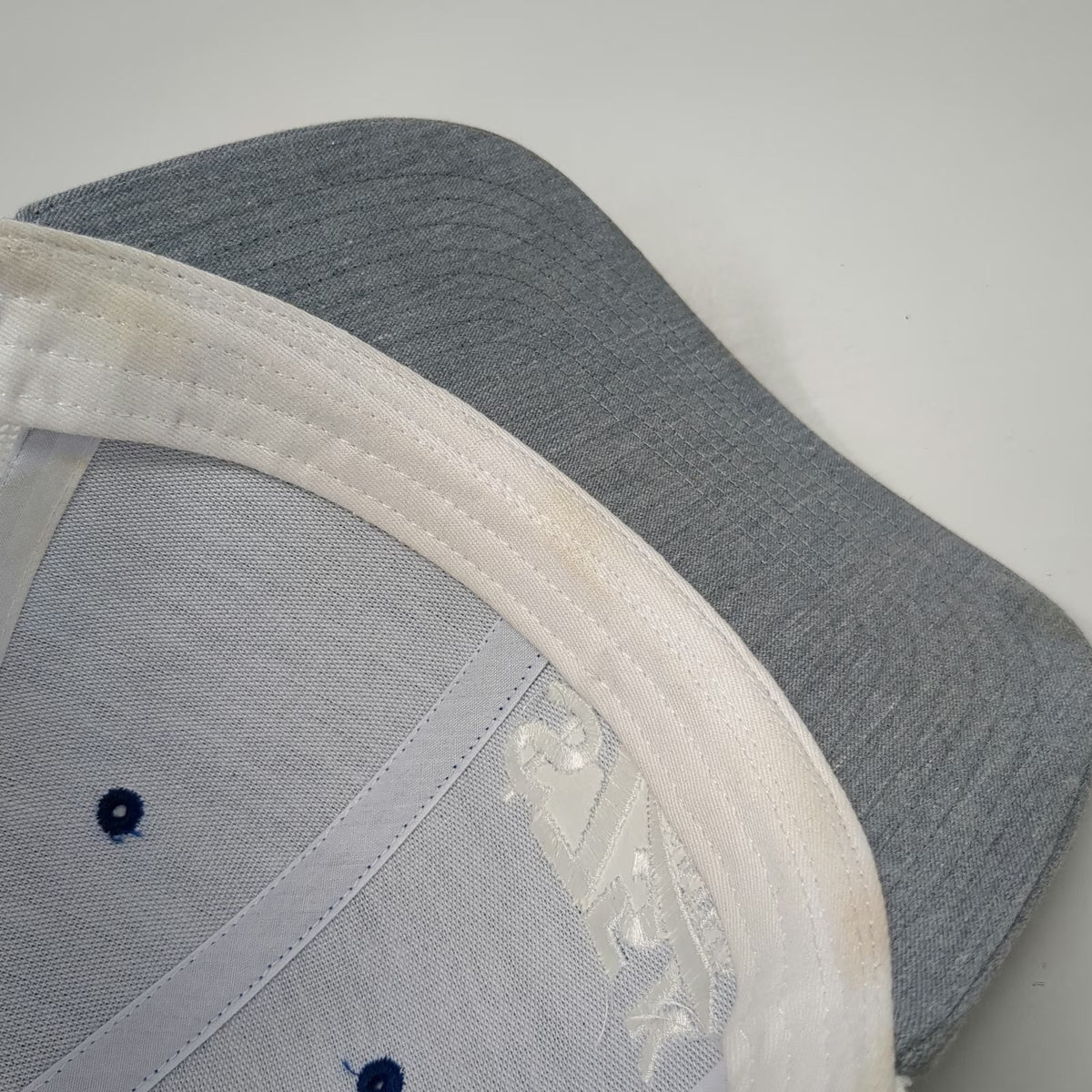 Richardson Trucker Hat Blue Gray White One Size Auto Ranch Foundation Snapback